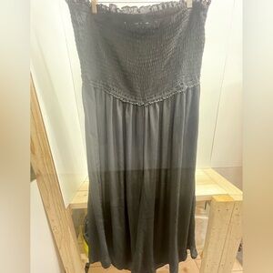 Torrid Black Strapless Wide Leg Jumpsuit